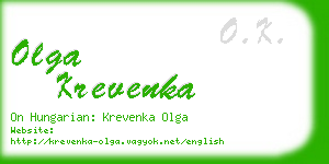 olga krevenka business card